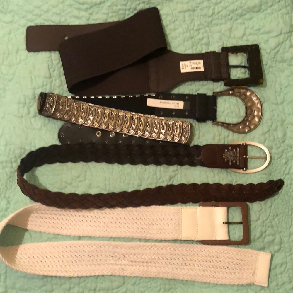 Belts various styles all small medium